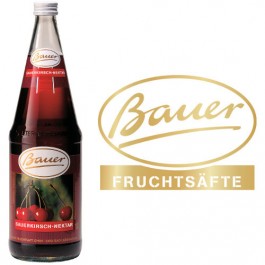 Bauer Sauerkirsch 50% 6x1,0l Kasten Glas 