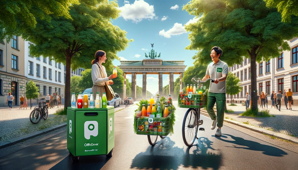 Entdecken Sie mit OfficeDrink Berlin einen umweltfreundlichen Getränke Lieferservice, der in der dynamischen Hauptstadt für nachhaltige Erfrischung sorgt. Unser Service vereint die Bequemlichkeit eines modernen Lieferdienstes mit dem Engagement für den Umweltschutz. Mit einer Flotte von Elektrofahrzeugen und der Unterstützung lokaler Hersteller wie Bad Liebenwerda, bringt OfficeDrink nicht nur Bio-Qualität direkt zu Ihnen, sondern trägt auch aktiv zur Reduktion des CO2-Fußabdrucks bei. Unsere Mehrwegflaschen und organischen Saftauswahlen reflektieren unsere Verantwortung gegenüber der Natur. Wählen Sie OfficeDrink für eine grünere Zukunft und einen exzellenten Getränke Lieferservice in Berlin.